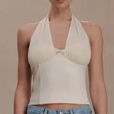 halter top Meshki Cressida Crepe Halter Top meshki.us $85