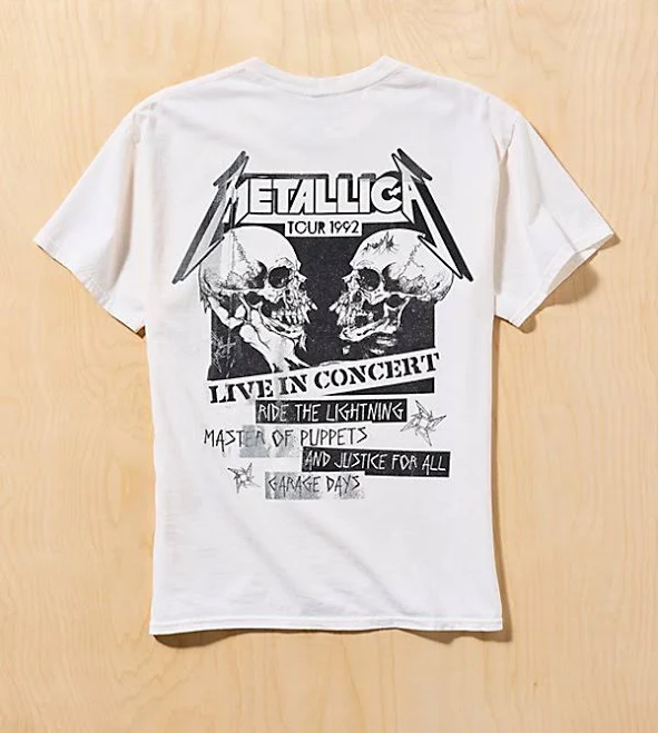 top Metallica Vintage Tour Graphic Tee Urban Outfitters $39