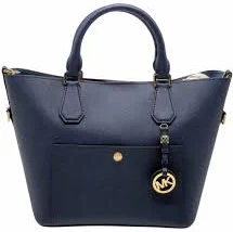 bag Michael Kors Women's Greenwich Medium/Large Navy Saffiano Leather Shoulder Bag eBay $235