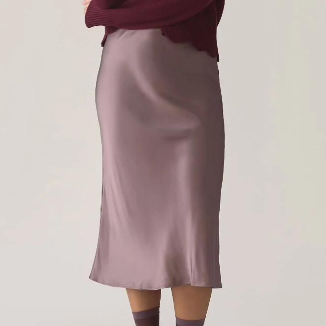 skirt Midi Satin Skirt From Rachel $144