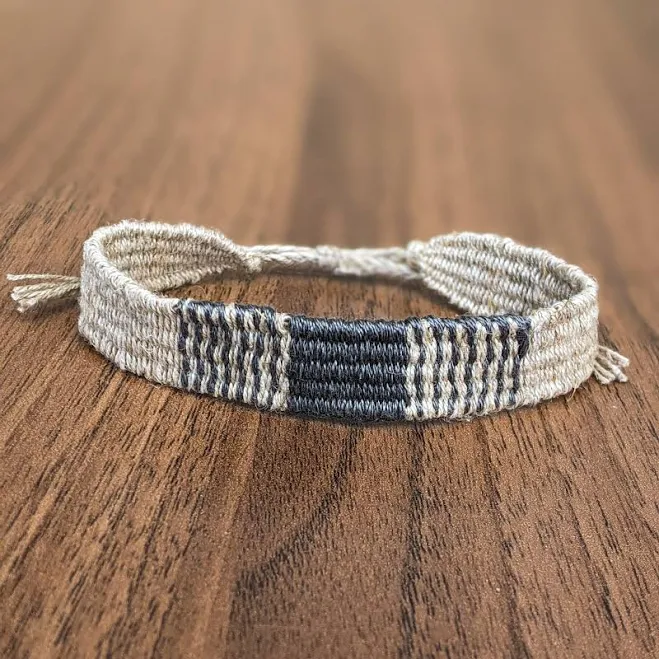 accessory Minimalist Handwoven Linen Bracelet Etsy - Seller $45