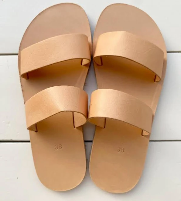 shoes Minimalist Leather Slide Sandals Etsy - GrecianSandals $64.6