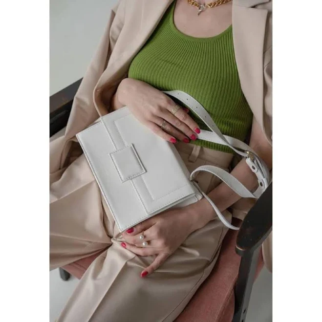 bag Minimalist Structured Leather Crossbody Bag Etsy - Seller $126
