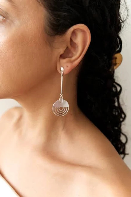 accessory Modern Geometric Circle Drop Earrings Etsy - WalktheTalkJewelry $23.03