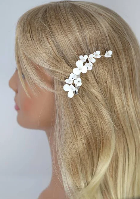 accessory Moonlit Porcelain Floral Blossom Hair Clip Etsy - TheMillenniumBride $42.49