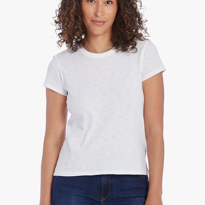top Mott & Bow Women's Classic Crew Neck Lightweight T-Shirt Mott & Bow $23.99