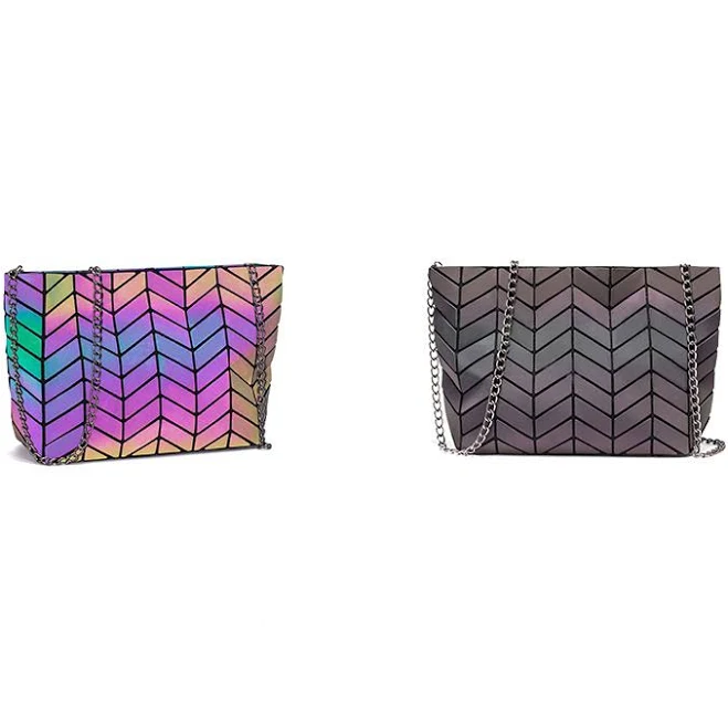 bag Multi-Colors Luminous Geometric Messenger Bag Shoulder Bags 2021 PU Veaul.com $35