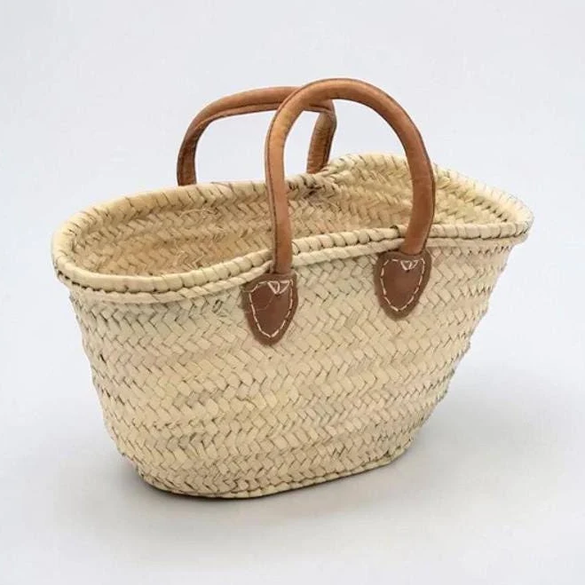 bag Natural Straw Basket Tote Bag with Leather Handles | Woven Summer Beach Bag | Large Boho Market Tote | Handmade Style Picnic Bag Etsy - Seller $36.08