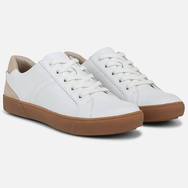 sneakers Naturalizer Morrison Sneaker Shoes, White / Coastal Tan Leather, 6.5 Wide | Lace-Up Style, Round Toe Naturalizer $99.99