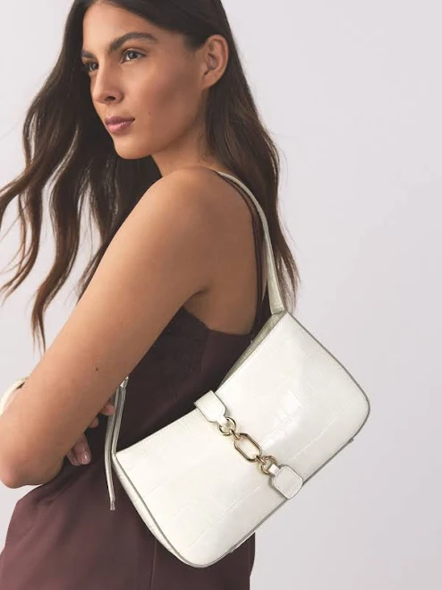 bag Next Bone Croc Structured Shoulder Bag Next USA $48