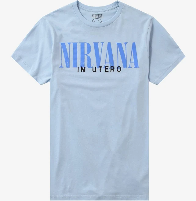 top Nirvana in Utero Track List Two-Sided Graphic T-Shirt Hot Topic $18.54