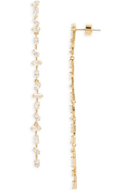 accessory Nordstrom Dainty Linear Drop Earrings with Cubic Zirconia Nordstrom $45.5