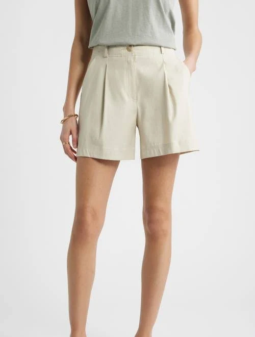 shorts Nordstrom Pleated Linen Blend Shorts Nordstrom $99.5