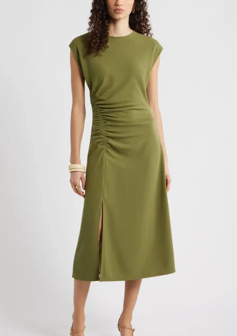 dress Nordstrom Side Ruched Knit Midi Dress Nordstrom $109