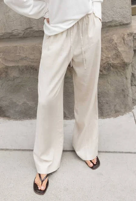 two piece set Oak + Fort Linen Blend Wide Leg Pants Oak and Fort US $78