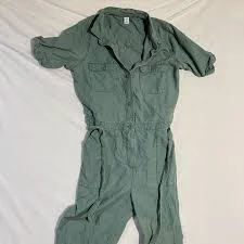 jumpsuit Old Navy Short Sleeve Belted Jumpsuit Womens M Olive Green Utility Button Front eBay $16.97