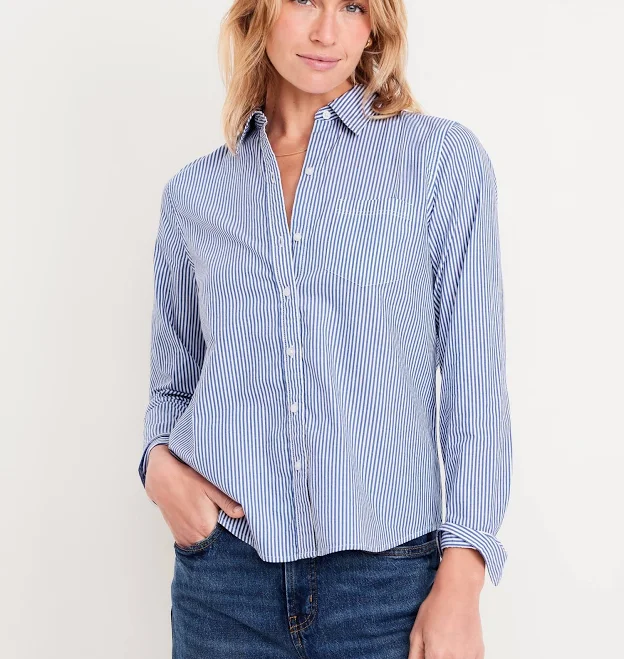 outfits Old Navy Women's Classic Button-Down Shirt Old Navy $20.99