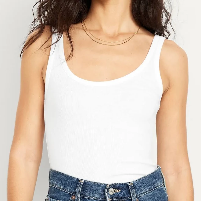 top Old Navy Women's First-Layer Ribbed Scoop-Neck Tank Top Old Navy $7