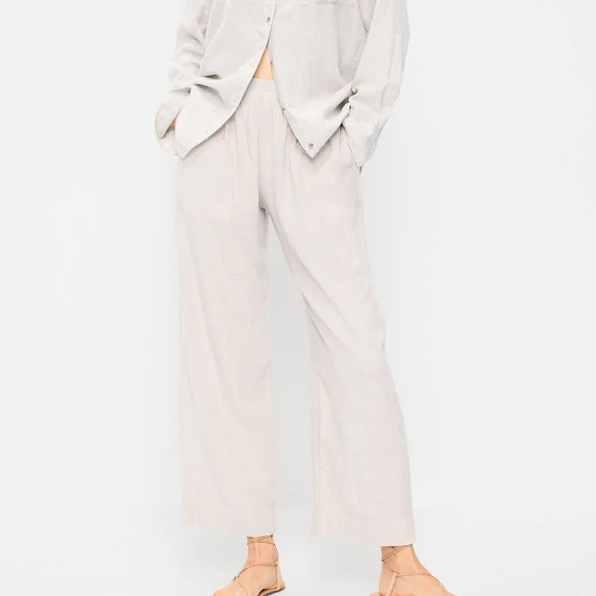 pants Old Navy Women's High-Waisted Linen-Blend Straight Ankle Pants Old Navy $30