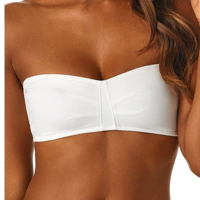 top On Gossamer Cabana Strapless Cotton Blend Bandeau in White at Nordstrom, Size Small Nordstrom $34