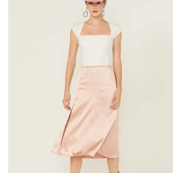 matching set Originality Women's Satin Midi Skirt Country Outfitter $26.97