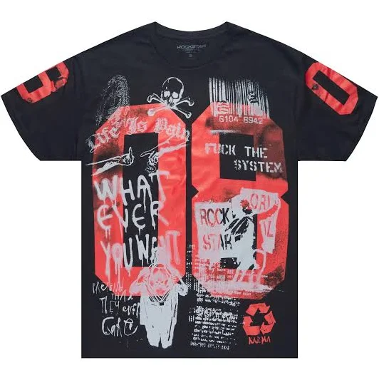 top Oversized Graphic T-Shirt Rockstar Original $9