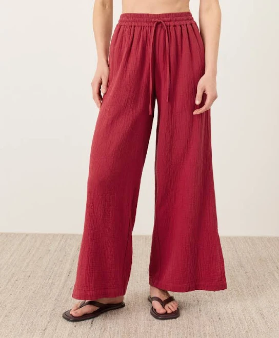pants Pact Women's Organic Cotton Coastal Double Gauze Pants p a c t $88