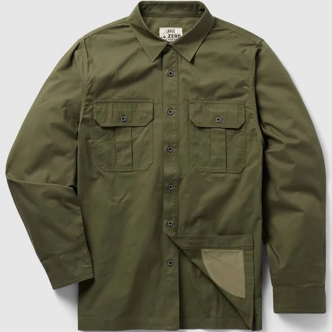 top Patriotic Military Apparel Long Sleeve Utility Shirt Zero Foxtrot $69.99