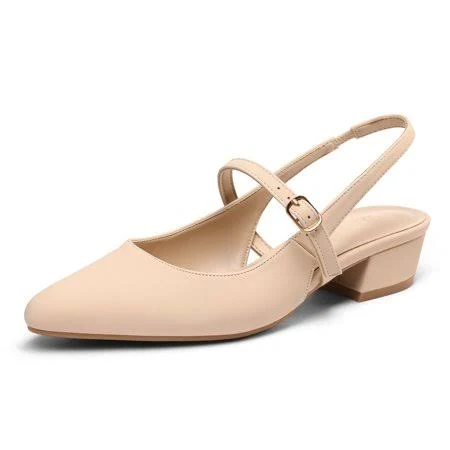 shoes Penny Sue Women's Low Block Heel Slingback Sandals Walmart - Pennysue $29.99