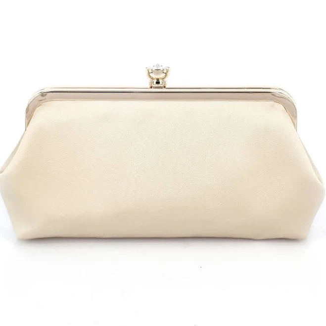 bag Personalized Satin Clutch with Crystal Clasp Etsy - ANGEEW $70