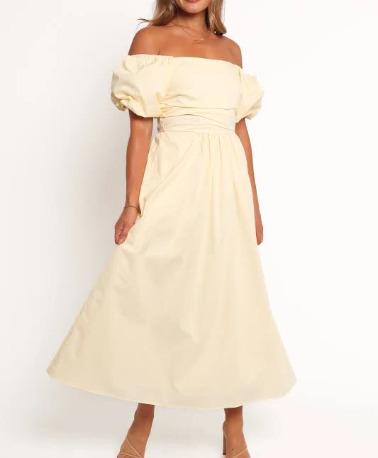 dress Petal & Pup Women's Clo Puff Sleeve Midi Dress Petal & Pup USA $99