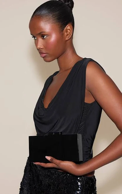 bag PrettyLittleThing Women's Glossy Rectangle Hard Clutch Nasty Gal - US $33