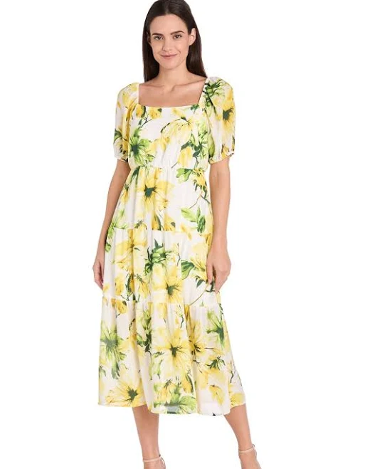 dress Printed Midi Length Dress Women's A Line Cocktail R&M Richards Promgirl.com $55