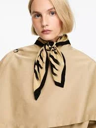 accessory Printed Silk Scarf – Beige/Black – Women – ARKET WW arket.com $59