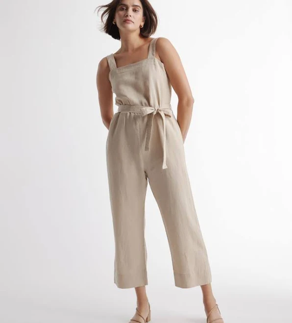 jumpsuit Quince Women's European Linen Square Neck Jumpsuit Quince $64