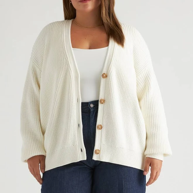outerwear Quince Women's Oversized Boyfriend Cardigan Sweater in Organic Cotton Quince $59.9