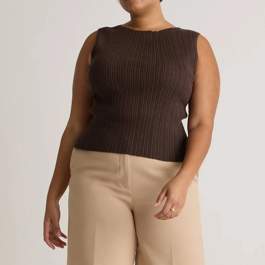 top Quince Women's Ribbed Cotton Cashmere Tank Top Quince $36