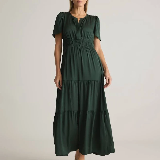 dress Quince Women's Stretch Silk Tiered Maxi Dress Quince $129.9