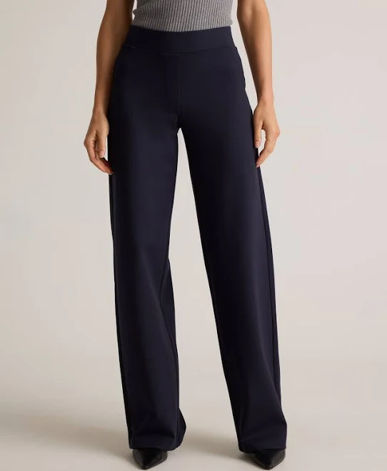 wide leg pants Quince Women's Ultra-Stretch Ponte Wide Leg Pants Quince $44.9