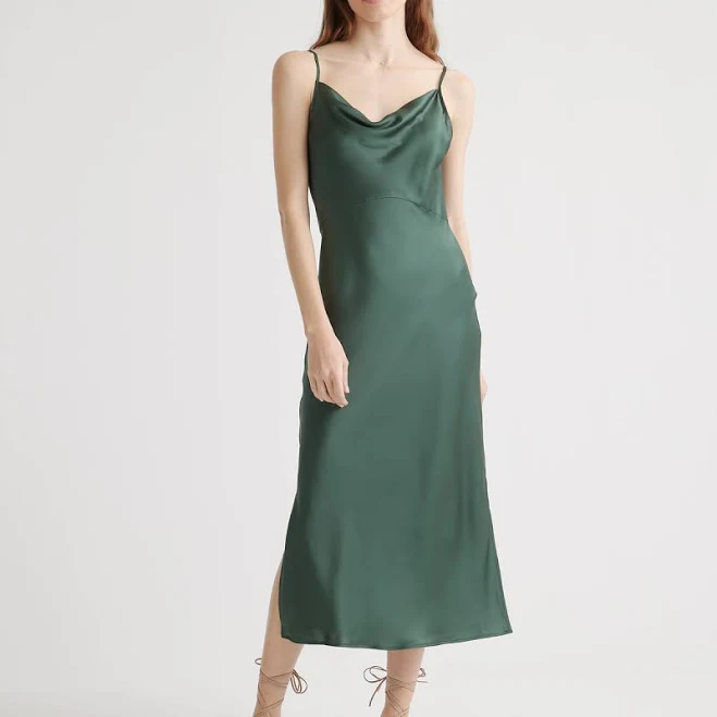 dress Quince Women's Washable Mulberry Silk Cowl Neck Slip Dress Quince $99.9