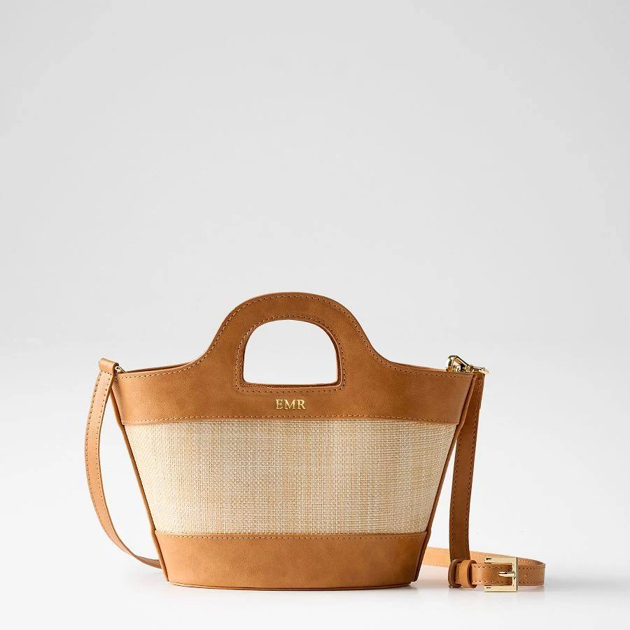 bag Raffia Bucket Crossbody Mark and Graham $69