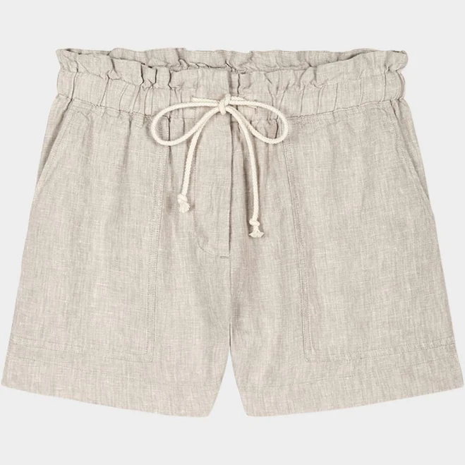 shorts Rails Foster Paperbag Linen Shorts, Heathered Flax, Women's, L, Pants & Shorts Paperbag & Belted Shorts Neiman Marcus $158