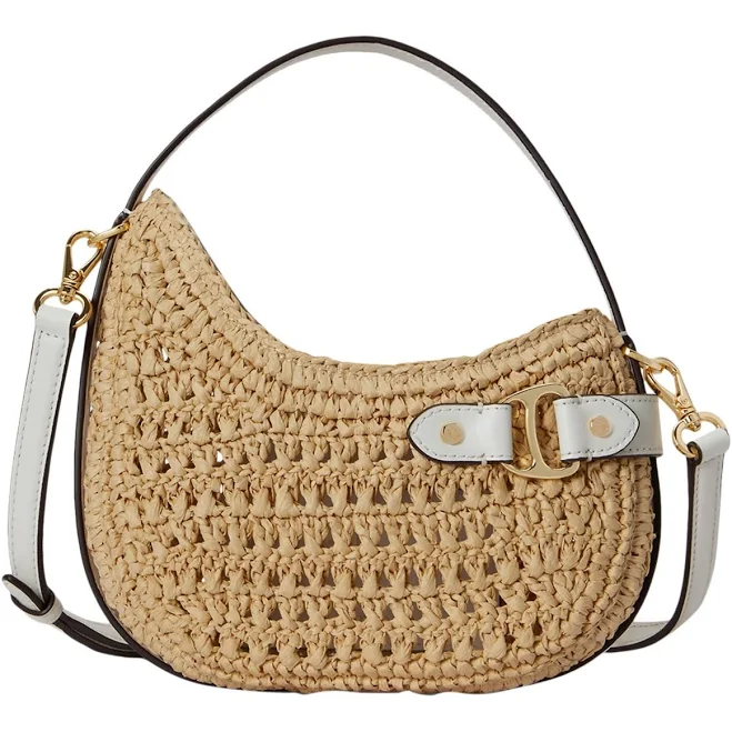 bag Ralph Lauren Women's Tasha Woven Straw Crossbody Bag Macy's $206.5