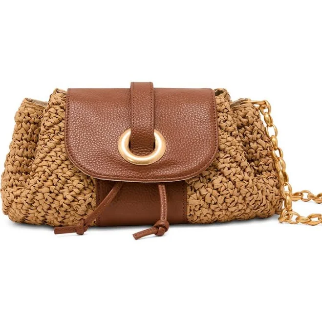 bag Reiss Lori Raffia-effect Leather Shoulder Bag Nordstrom $310