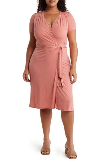 dress Renee C Solid Jersey Wrap Dress Nordstrom Rack $69.97