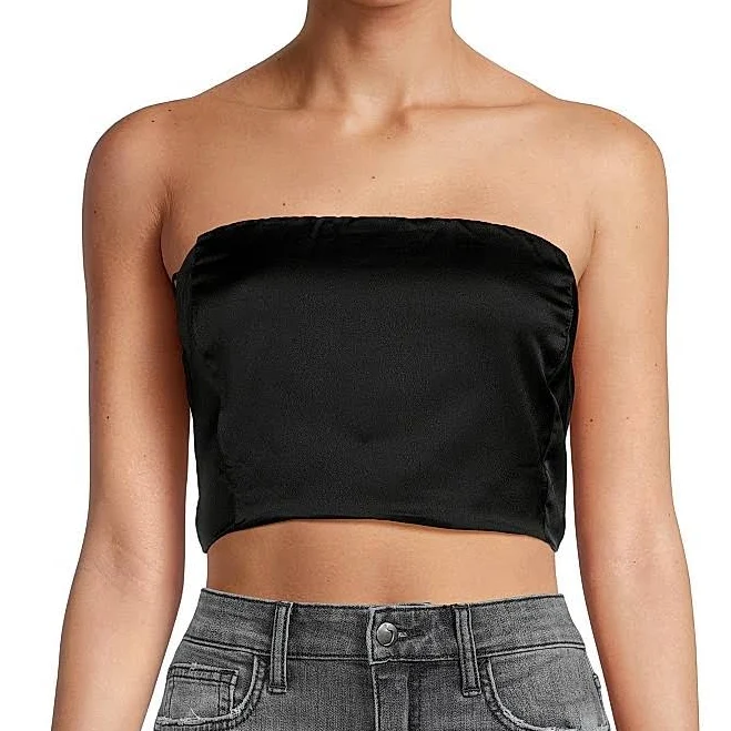 tube top Renee C. Women's Satin Crop Tube Top Saks OFF 5TH $49.99