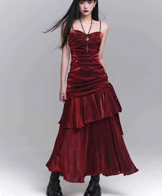 dress Romantic Fairytale Siren Velvet Tiered Maxi Dress Romantic Fairytale $79