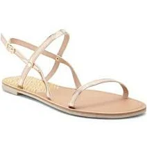 shoes Rose Gold Metallic Strappy Flat Sandals Poshmark $11