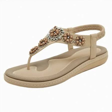 shoes Rotm Sparkly Sandals Women's Rhinestone Flat Sandals, Women Flip Flops with Clip Toe RingBeadeed Rhinestone Crystal Jeweled Sandal Shoes Beige,6.5 Walmart - Rotm $15.99