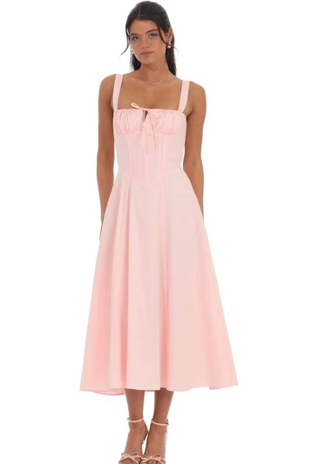 bodycon dress Ruched Corset Midi Dress LUCY IN THE SKY $41.94